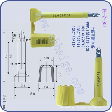 Selo de segurança de contêiner BG-Z-007, fechadura de porta